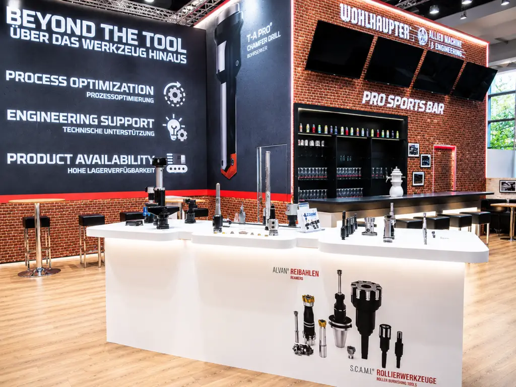 Messestand-Display-Wohlhaupter-AMB-Stuutgart-EMO-Hannover-Expoline-Messedesign • EXPOLINE Messedesign • EXPOLINE Messedesign
